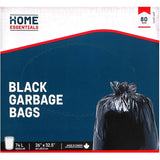 26" x 32.5" Black Garbage Bags - 80 Pack