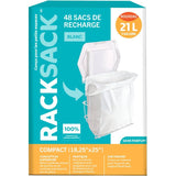 18" x 25" Handle-Tie White Garbage Bags - 48 Pack