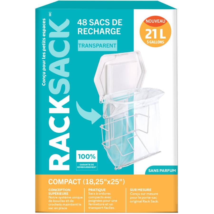 48 Pack 18" x 25" Clear Garbage Bags