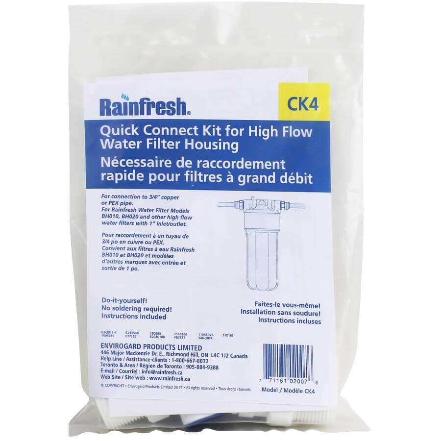 Connector Kit for High Flow Water Filter Models BH010 & BH020