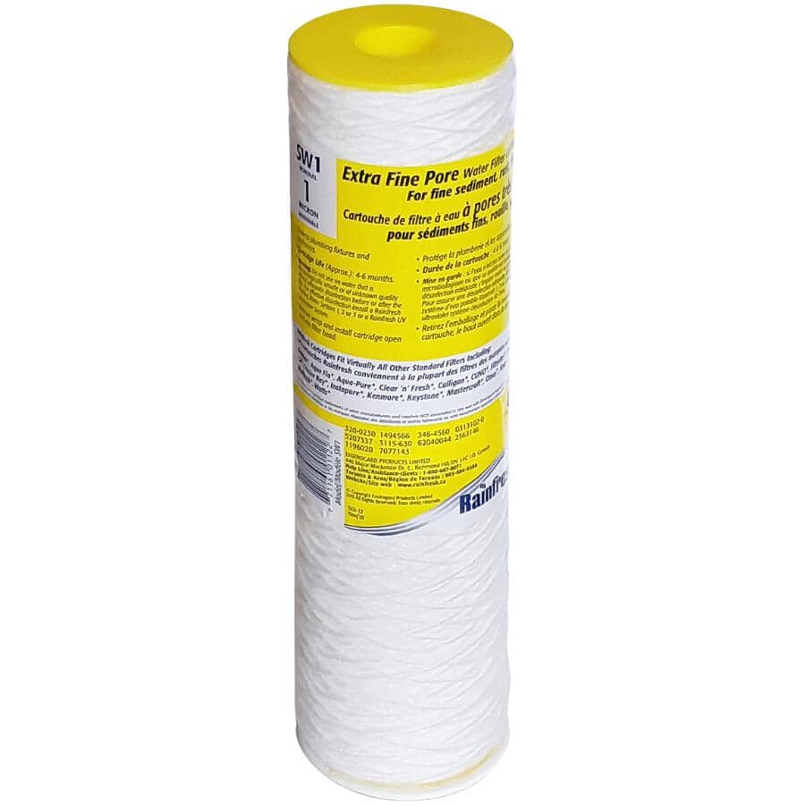 Extra Fine Pore Sediment Filter Cartridge - 1 Micron