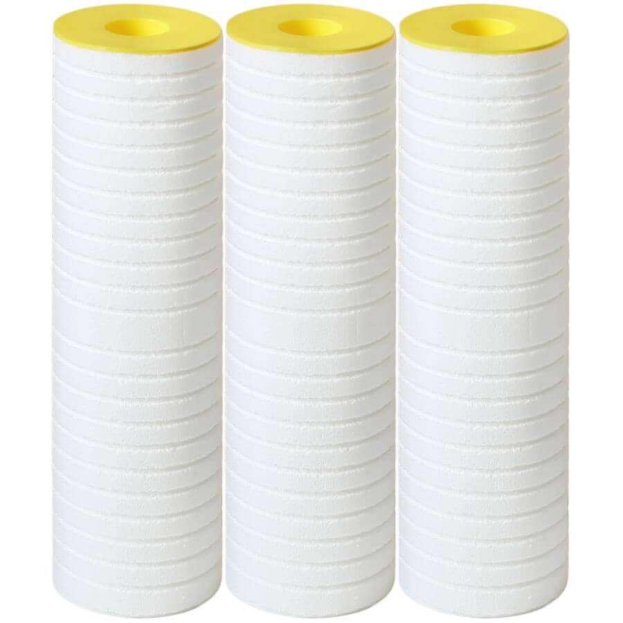 Fine Pore Sediment Filter Cartridge - 5 Micron, 3 Pack