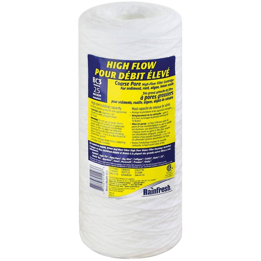 High Flow Sediment Filter Cartridge for BH010 - 25 Micron