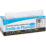 Painter-Contactor Grade Plastic Drop Sheet - 9' x 400'