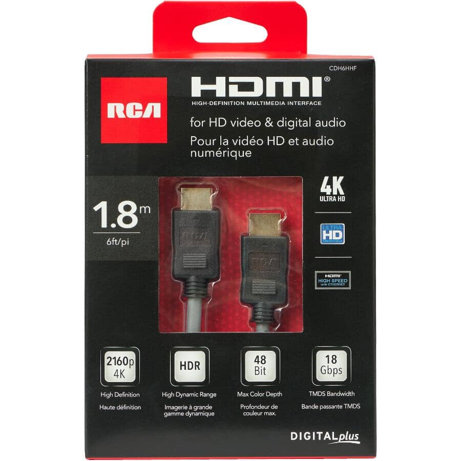 1.8M/6' HDMI to HDMI Ethernet Cable