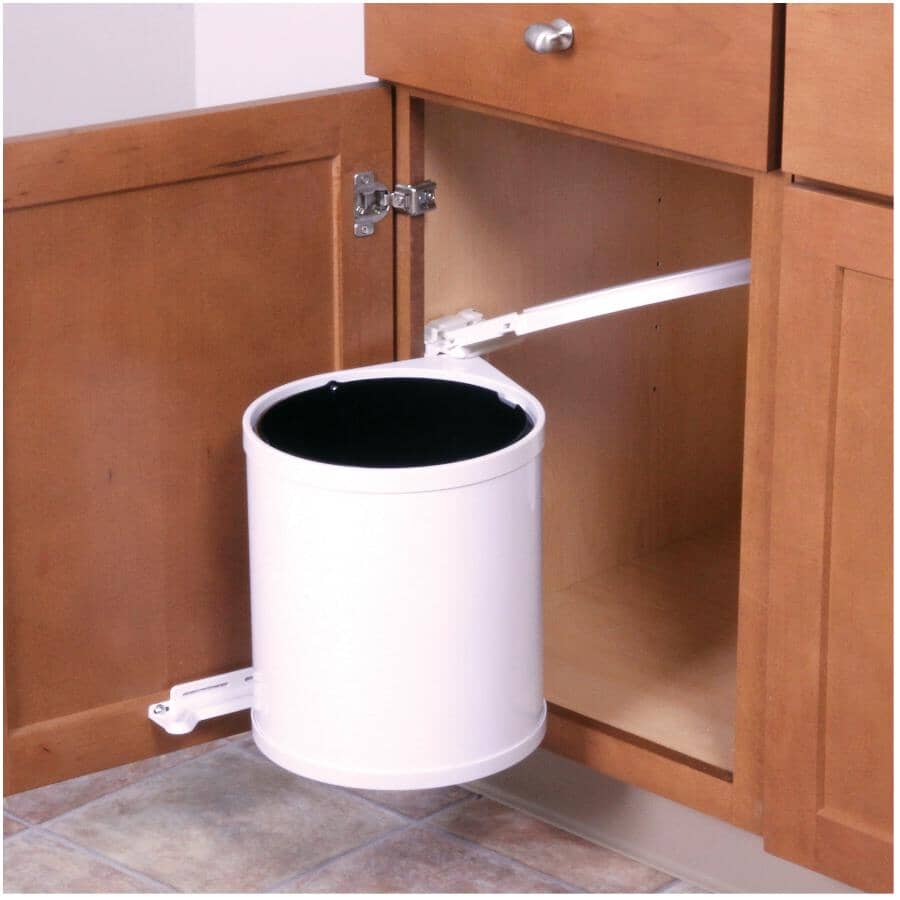 Trash Master Waste Bin - White, 10 Quart