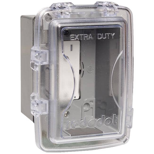1 Gang Medium While-In-Use Weatherproof  Extra Duty Clear Receptacle Cover
