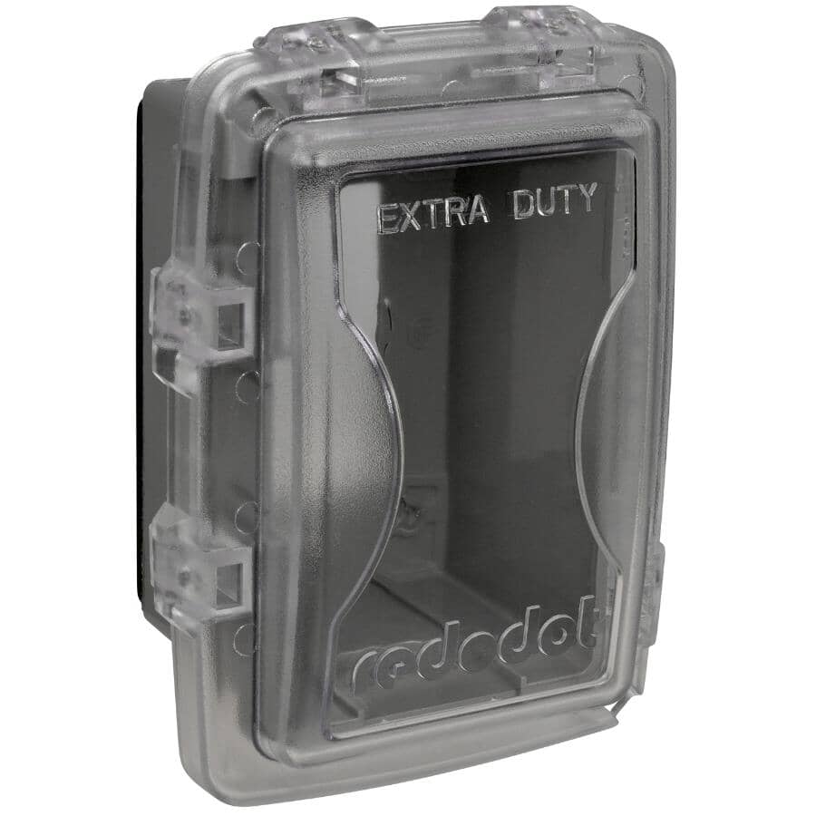 1 Gang Shallow While-In-Use Weatherproof  Extra Duty Clear Receptacle Cover