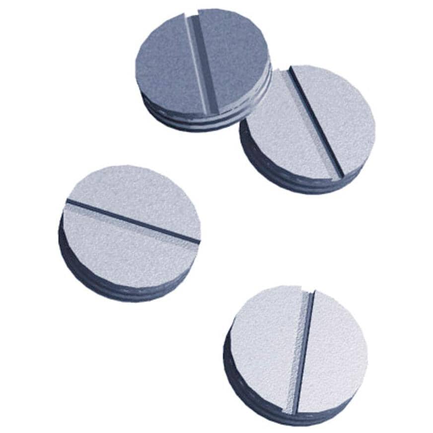1/2" Closure Plugs - Silver, 4 Pack