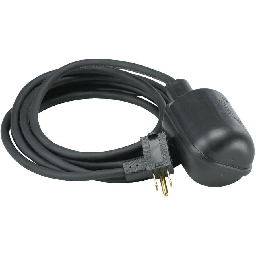 10' Pump Float Switch with Piggy-Back Plug