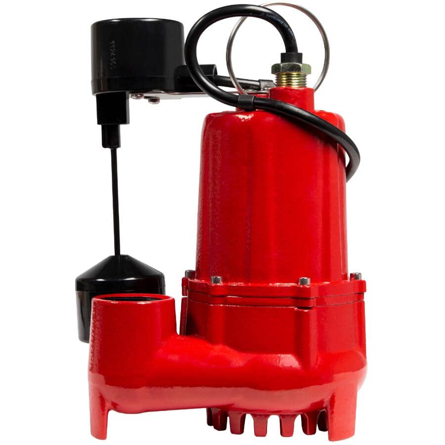 1/3 HP Submersible Cast Iron Sump Pump - with Vertical Float Switch