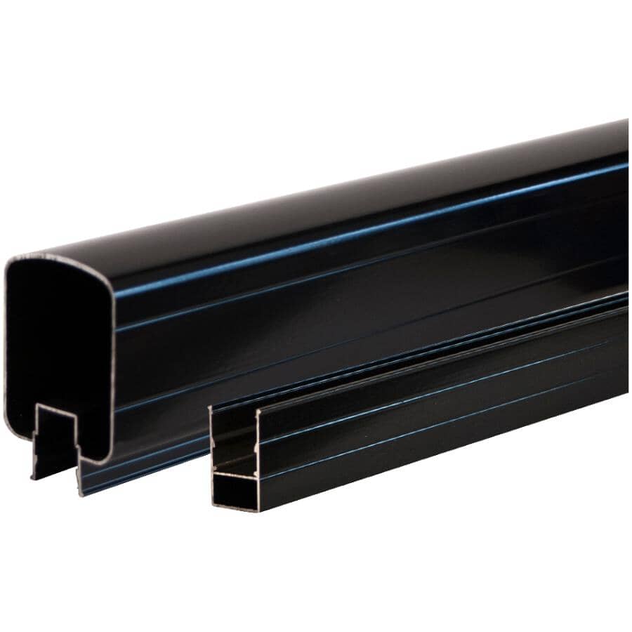 10' O/C Aluminum Top & Bottom Rails - Black