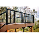 14 Pack 3/4" x 42" Black Aluminum Straight Railing Pickets, for 6' section