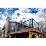 14 Pack 3/4" x 42" Black Aluminum Straight Railing Pickets, for 6' section