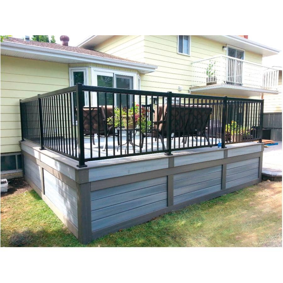 14 Pack 3/4" x 42" Black Aluminum Straight Railing Pickets, for 6' section