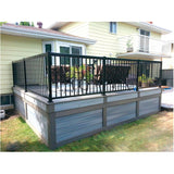 14 Pack 3/4" x 42" Black Aluminum Straight Railing Pickets, for 6' section