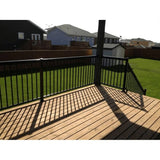 2-1/4" x 2-1/4" Black Aluminum Railing End Post