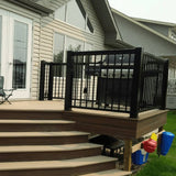 24 Pack 3/4" x 42" Black Aluminum Straight Railing Pickets, for 10' section