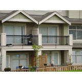 24 Pack 3/4" x 42" Black Aluminum Straight Railing Pickets, for 10' section