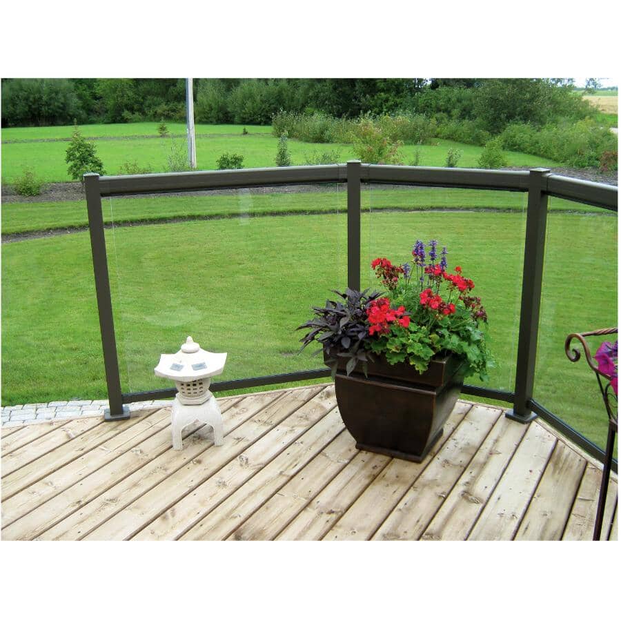 35-7/8" x 27" x 6mm Tempered Glass, for Aluminum Railing