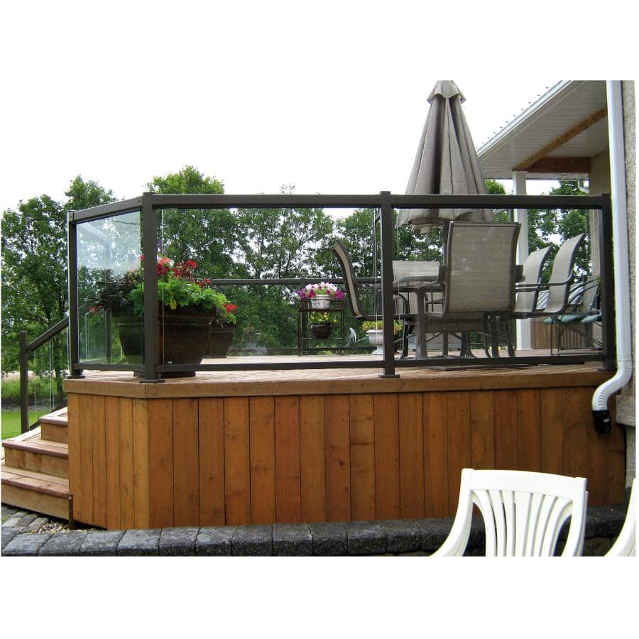 35-7/8" x 27" x 6mm Tempered Glass, for Aluminum Railing