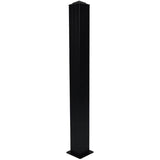 4" Textured Black Aluminum Railing Stair Post - for 42" H