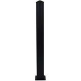 4" Textured Black Aluminum Railing Stair Post - for 42" H