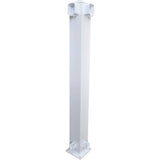 4" x 4" White Aluminum Railing Corner Post