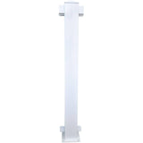 4" x 4" White Aluminum Railing Inline Post