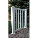 4" x 4" White Aluminum Railing Inline Post