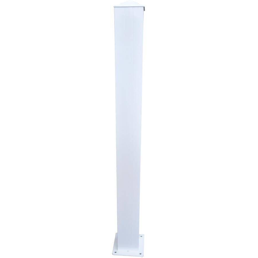 4" x 4" White Aluminum Railing Stair Post
