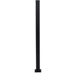 42" Textured Black Aluminum Railing End Post