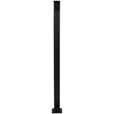 42" Textured Black Aluminum Railing End Post