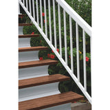 6 Pack 1-1/2" x 42" White Aluminum Straight Wide Railing Pickets, for 3' section