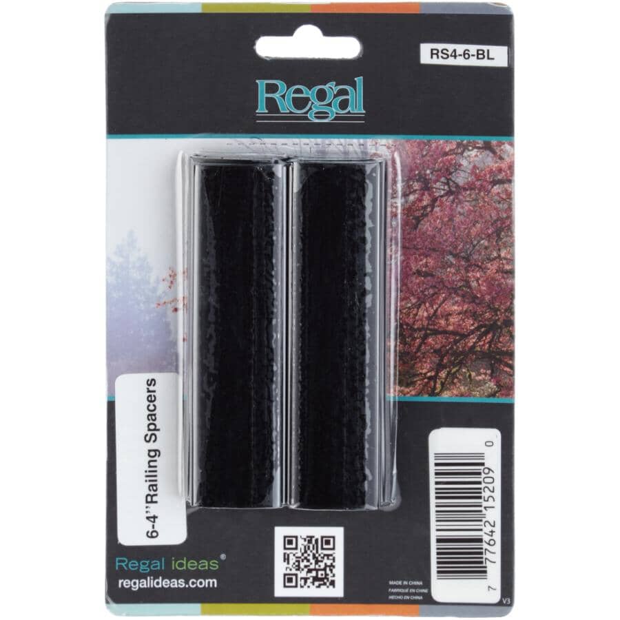 6 Pack 4" Black Railing Spacers