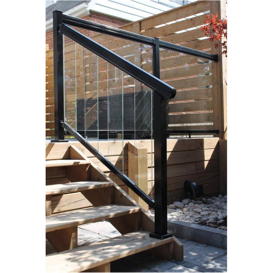 6 Pack 6" x 6mm Angled Tempered Glass, for Aluminum Stair Railing