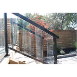 6 Pack 6" x 6mm Angled Tempered Glass, for Aluminum Stair Railing