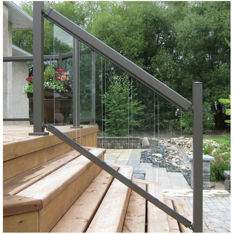 6 Pack 6" x 6mm Angled Tempered Glass, for Aluminum Stair Railing