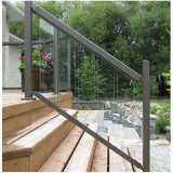 6 Pack 6" x 6mm Angled Tempered Glass, for Aluminum Stair Railing
