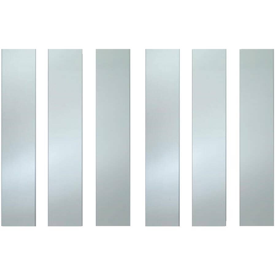 6 Pack 7-1/4" Tempered Glass, for 6' Aluminum Railing