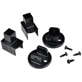 Black Inline Aluminum Railing Stair Post