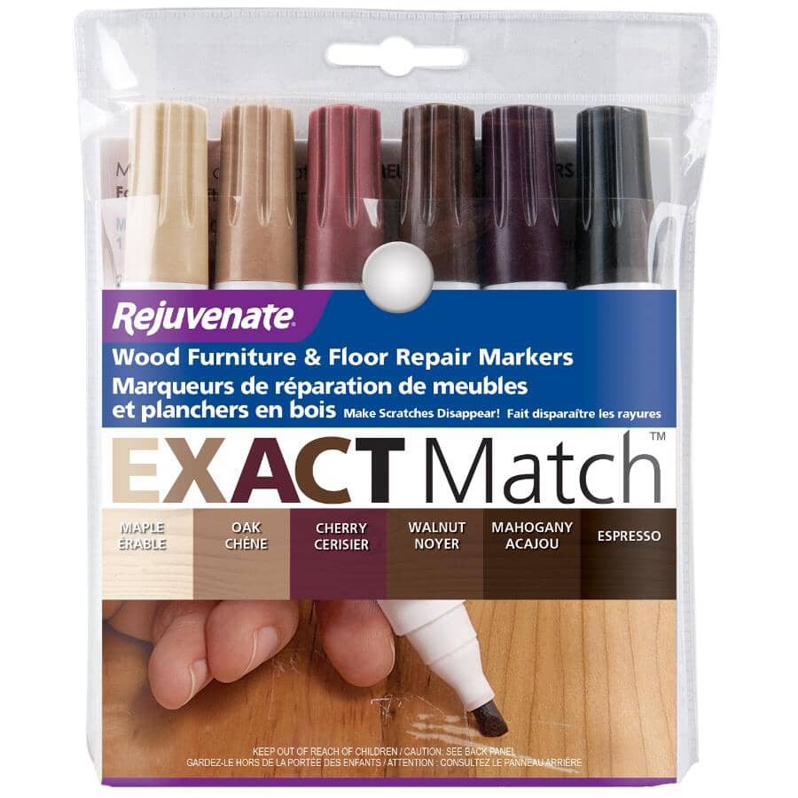 Wood Furniture & Floor Repair Markers - 6 Pack