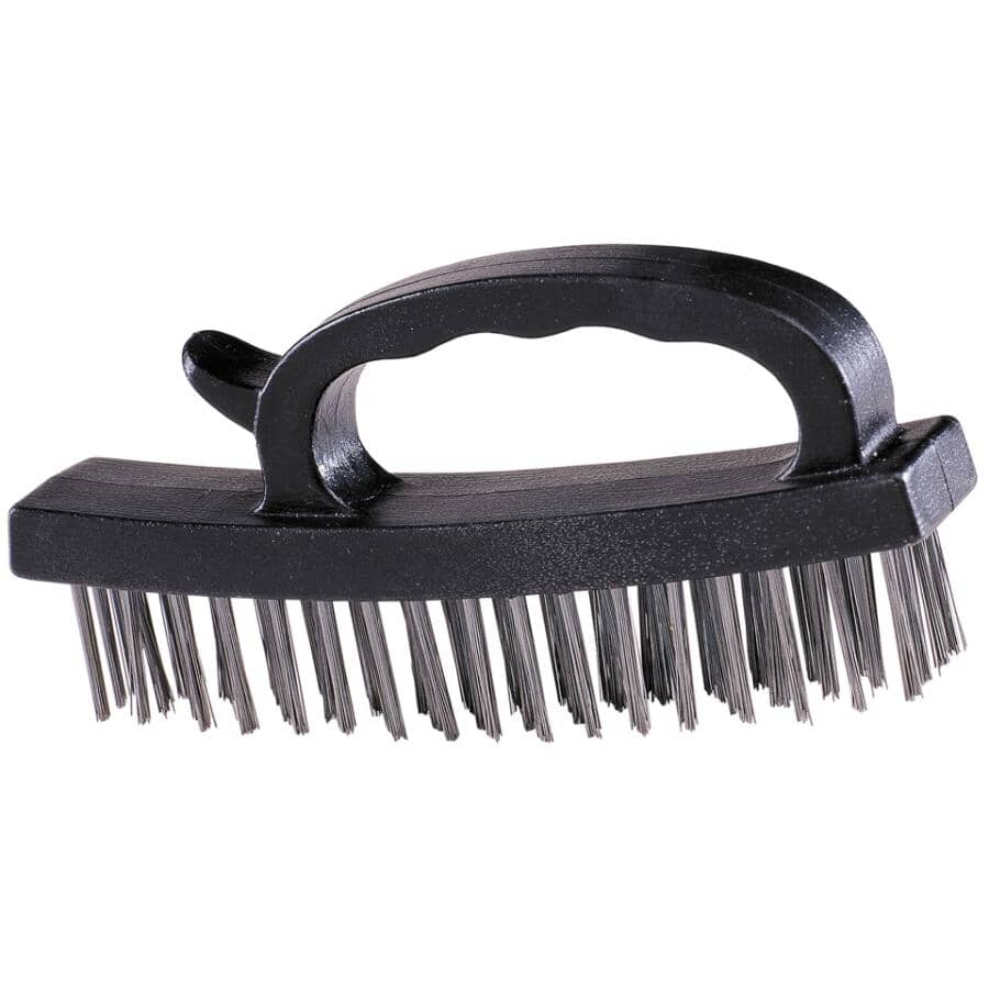 Wire Brush with Easy Grip Handle - 4 Rows x 18 Rows