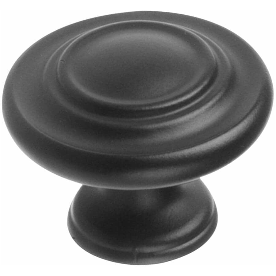 1-11/32" Traditional Cabinet Knob - Matte Black