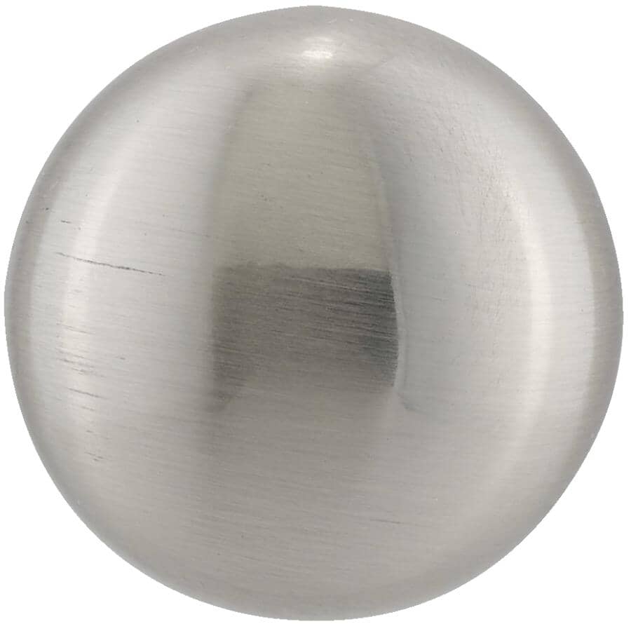 1-1/4" Contemporary Cabinet Knobs - Brushed Nickel, 10 Pack