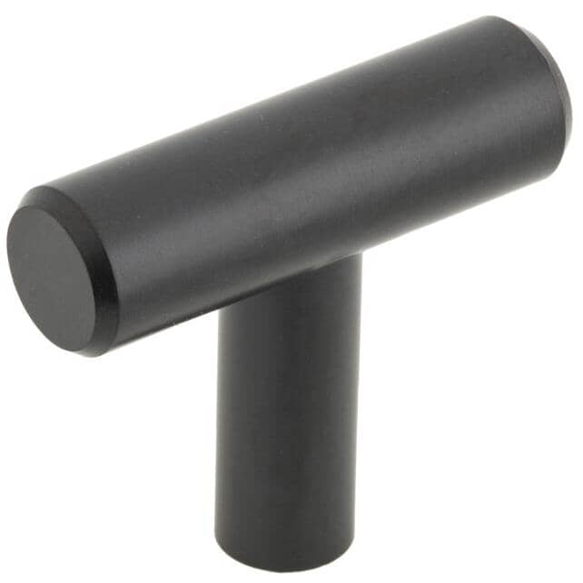 1-9/16" Contemporary Cabinet Knob - Matte Black