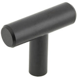 1-9/16" Contemporary Cabinet Knob - Matte Black