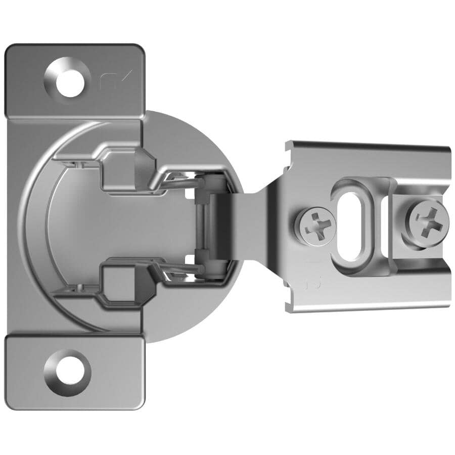 105 Degree Half Overlay Concealed Cabinet Hinges - Zinc Plated, 2 Pack