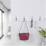 24" 4 Peg White/Brushed Nickel Hat/Coat Rack