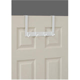 4 Hook White Over The Door Hanger
